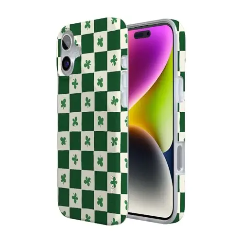 Casely iPhone 16 Gʻilof | Lucky You | Shamrock | MagSafe bilan mos keladi | Klassik O‘ta Yupqa Dizayn - CASELY (1)