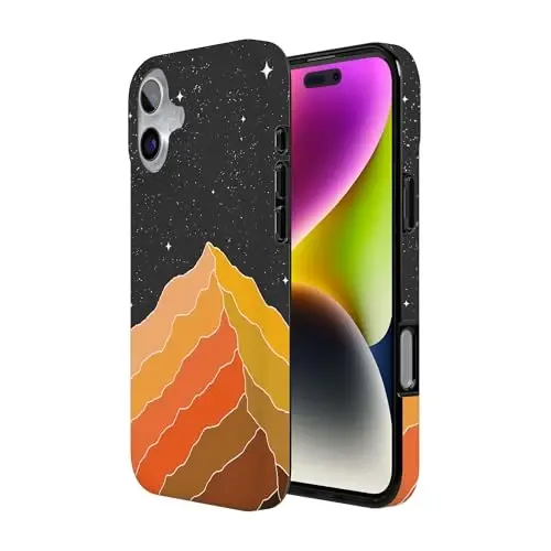 Casely iPhone 16 G‘ilof | Night Skies (Tungi osmon) | Mountain Starlight (Tog‘ yulduzli nuri) | MagSafe bilan mos keladi | Klassik o‘ta yupqa dizayn - 3