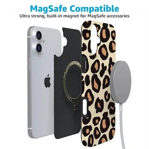 Casely iPhone 16 Gʻilofi | Into the Wild | Leopard Print | MagSafe bilan mos keladi | Klassik Ultra Yupqa Dizayn - 4