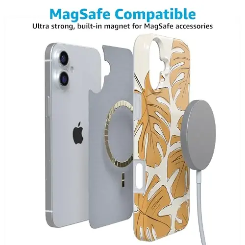 Casely iPhone 16 Gʻilofi | Island Time | Tropik Barglar Gullari | MagSafe bilan mos keladi | Klassik O‘ta Yupqa Dizayn - 4