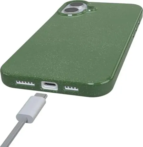 Casely iPhone 16 Case | Mystic Moss | Green Enchanted Shimmer Glitter | Classic Ultra-Slim Design | Compatible with MagSafe - CASELY (1)