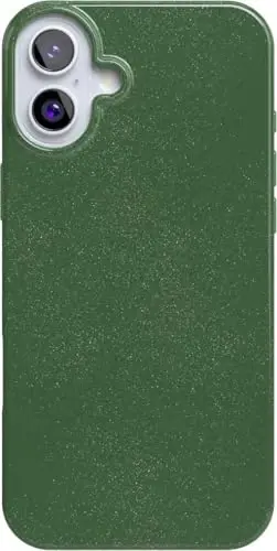 Casely iPhone 16 Case | Mystic Moss | Green Enchanted Shimmer Glitter | Classic Ultra-Slim Design | Compatible with MagSafe - MODAZONE
