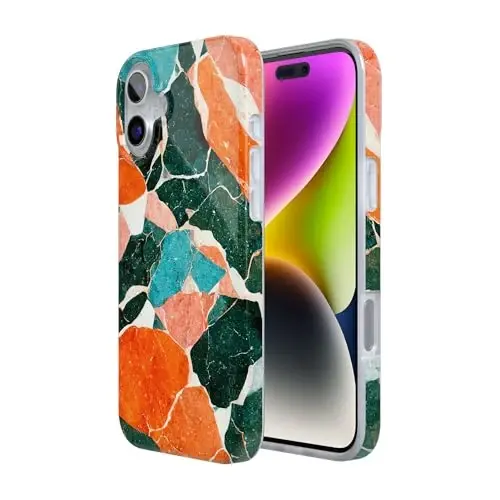 Casely iPhone 16 Gʻilofi | of Quartz! | Naqshli Marmar | MagSafe bilan mos keladi | Klassik O‘ta Yupqa Dizayn - 2