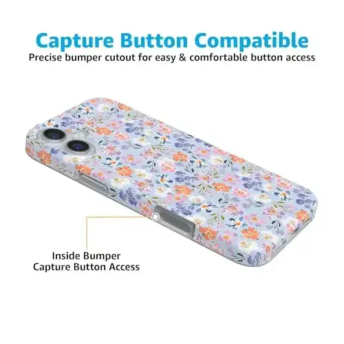 Casely iPhone 16 G'ilofi | Poppy Meadows | Pastel Floral | Classic Ultra-Light Dizayni | MagSafe bilan mos - 4