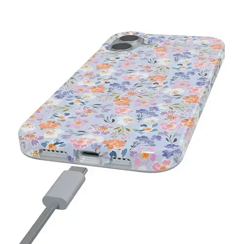 Casely iPhone 16 G'ilofi | Poppy Meadows | Pastel Floral | Classic Ultra-Light Dizayni | MagSafe bilan mos - 7