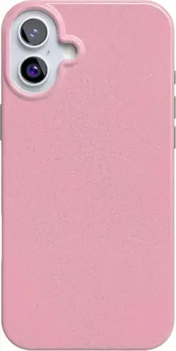 Casely iPhone 16 G‘ilofi | Quyoshdan o‘pishgan | Pushti Pastel Shimmer Glitter | Klassik Ultra-ingichka Dizayn | MagSafe bilan mos keladi 