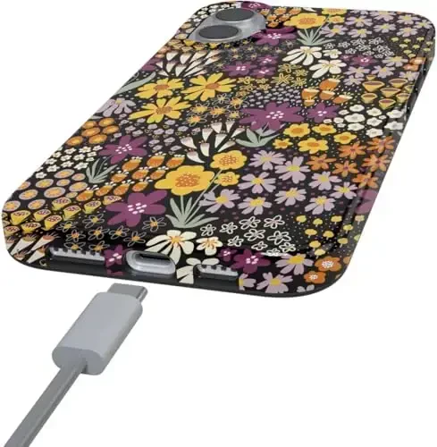 Casely iPhone 16 G‘ilofi | Sizga Oshiq Bo‘lish | Olxo‘ri Gul | Klassik Ultra Yupqa G‘ilof Dizayni | MagSafe bilan mos - MODAZONE (1)