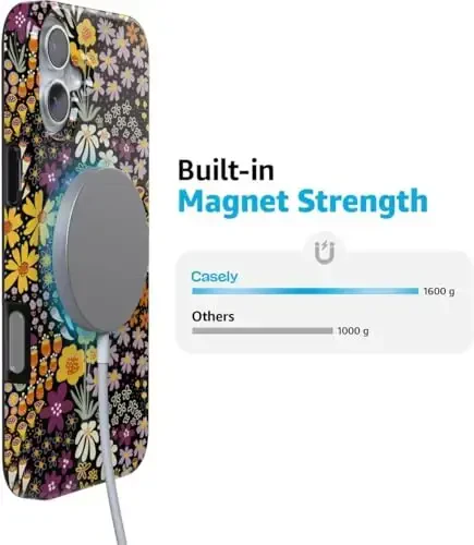 Casely iPhone 16 G‘ilofi | Sizga Oshiq Bo‘lish | Olxo‘ri Gul | Klassik Ultra Yupqa G‘ilof Dizayni | MagSafe bilan mos - 6