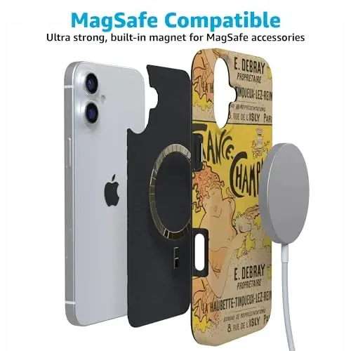 Casely iPhone 16 Gʻilofi | Van Gogh | French Bubbly | MagSafe bilan mos keladi | Klassik Ultra Yupqa Dizayn - 4
