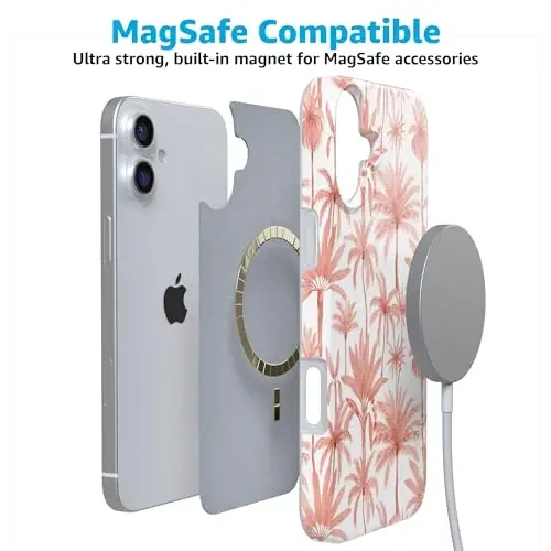 Casely iPhone 16 Gʻiloflari | Perfect Paradise | Tropik Palma Daraxti Gullari | MagSafe bilan Mos keladi | Klassik Ultra Yupqa Dizayn - 4