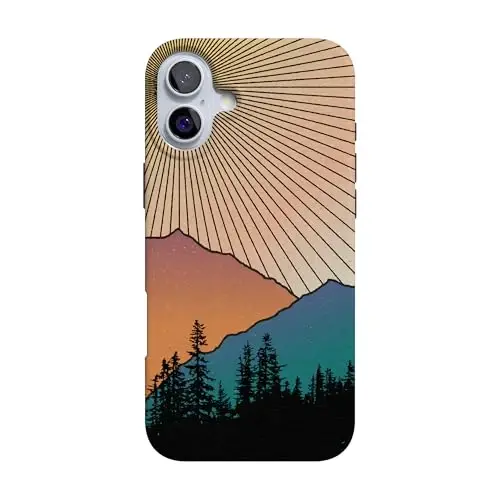 Casely iPhone 16 Case | Golden Hour | Mountain Sunset | Compatible with MagSafe | Classic Ultra Slim Design 