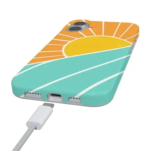 Casely iPhone 16 Case | Waves & Rays | Sunshine | Compatible with MagSafe | Classic Ultra Slim Design - 5