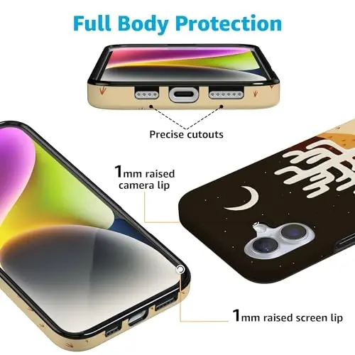 Casely iPhone 16 Case | Desert Nights | Cactus Colorblock | Compatible with MagSafe | Classic Ultra Slim Design - 2