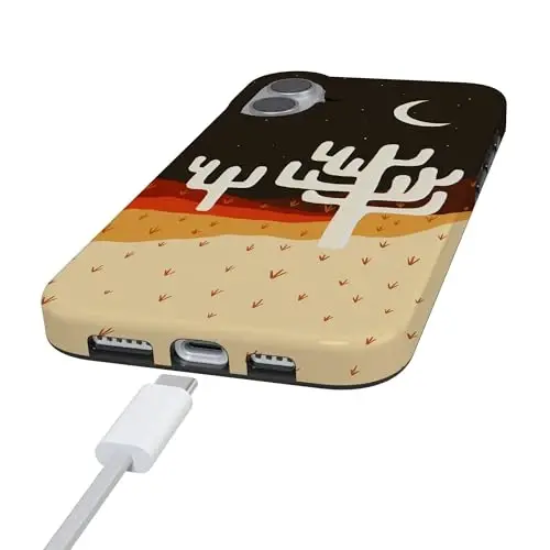 Casely iPhone 16 Case | Desert Nights | Cactus Colorblock | Compatible with MagSafe | Classic Ultra Slim Design - 5