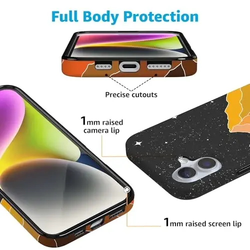 Casely iPhone 16 Case | Night Skies | Mountain Starlight | Compatible with MagSafe | Classic Ultra Slim Design - 2