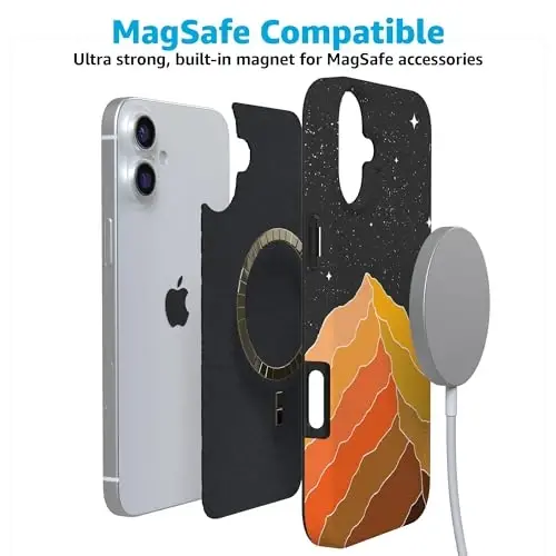 Casely iPhone 16 Case | Night Skies | Mountain Starlight | Compatible with MagSafe | Classic Ultra Slim Design - 4