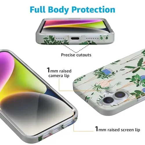 Casely iPhone 16 Case | Hanging Around | Potted Plants Floral | Compatible with MagSafe | Classic Ultra Slim Design - 2