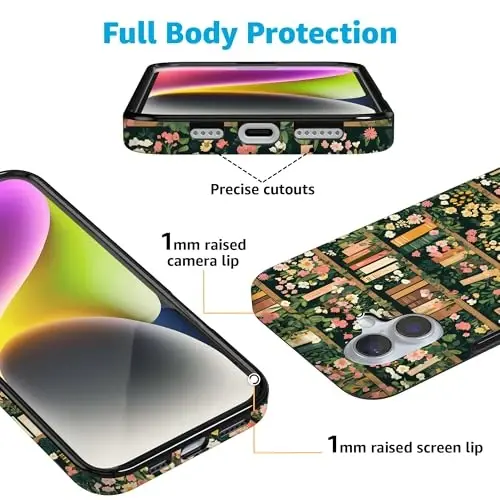 Casely iPhone 16 Kılıf | Kitap Köşesi | Çiçek Kütüphanesi | MagSafe ile Uyumlu | Klasik Ultra İnce Tasarım - 3