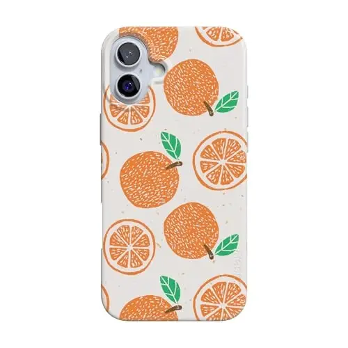 Casely iPhone 16 Case | Main Squeeze | Orange Stamped | Compatible with MagSafe | Classic Ultra Slim Design 