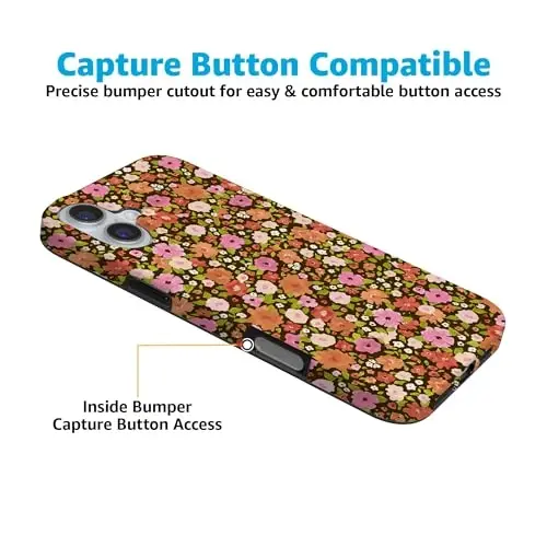 Casely iPhone 16 Case | Rustic Roses | Boho Bouquet | Compatible with MagSafe | Classic Ultra Slim Design - 5