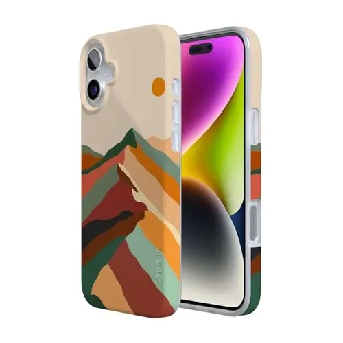 Casely iPhone 16 Case | Magic Mountain | Colorblock | Compatible with MagSafe | Classic Ultra Slim Design - 3