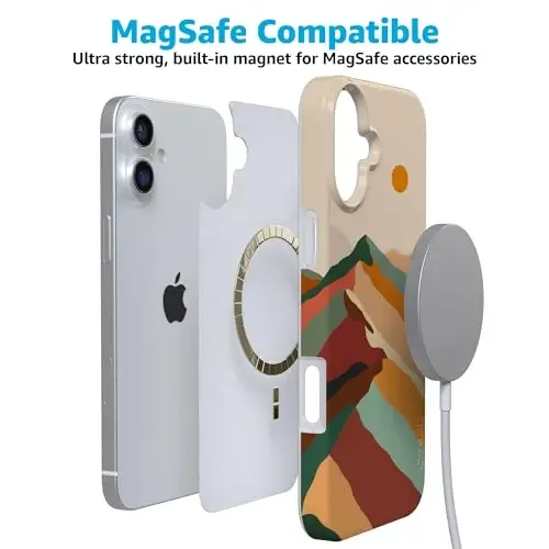 Casely iPhone 16 Case | Magic Mountain | Colorblock | Compatible with MagSafe | Classic Ultra Slim Design - 4
