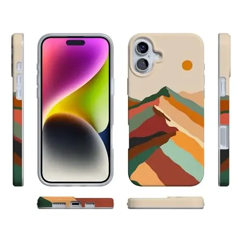 Casely iPhone 16 Case | Magic Mountain | Colorblock | Compatible with MagSafe | Classic Ultra Slim Design - 6
