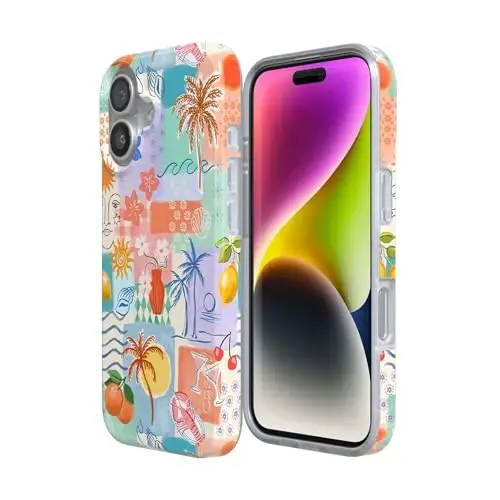 Casely iPhone 16 Kılıf | Tropikal Sıcaklık | Plaj Kolajı | MagSafe ile Uyumlu | Klasik Ultra İnce Tasarım - 2