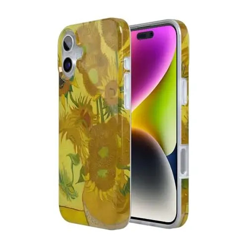 Casely iPhone 16 Case | Van Gogh | Sunflowers Floral | Compatible with MagSafe | Classic Ultra Slim Design - CASELY (1)