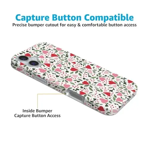 Casely iPhone 16 Case | Vines of Love | Floral Heart | Compatible with MagSafe | Classic Ultra Slim Design - 5