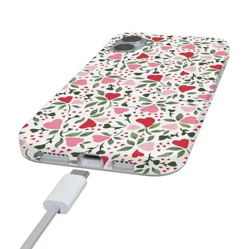 Casely iPhone 16 Case | Vines of Love | Floral Heart | Compatible with MagSafe | Classic Ultra Slim Design - 6