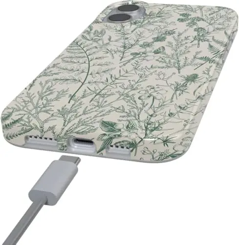 Casely iPhone 16 Case | Sage Garden | Green Floral | Classic Ultra Slim Case Design | Compatible with MagSafe - 2