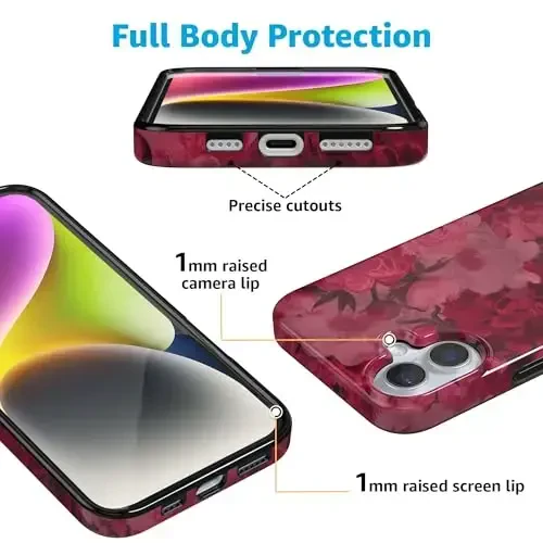 Casely iPhone 16 Case | Romance Novel | Moody Floral | Compatible with MagSafe | Classic Ultra-Slim Case - MODAZONE (1)