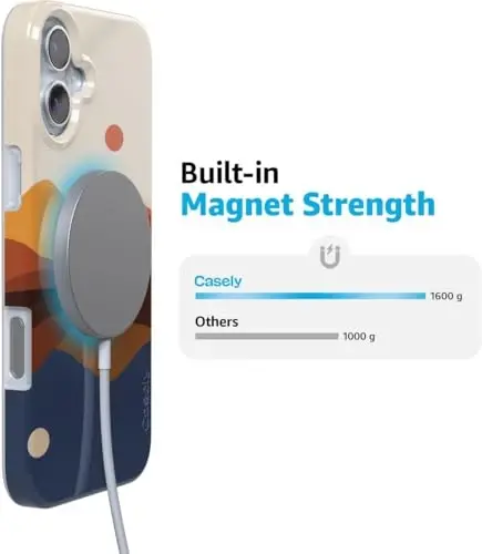 Casely iPhone 16 Case | Beige Garden | Neutral Floral | Classic Ultra Slim Case Design | Compatible with MagSafe - 6