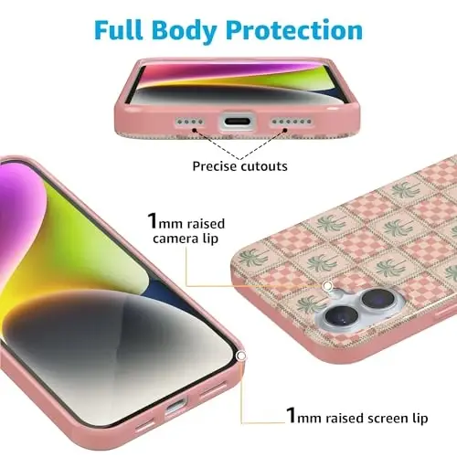 Casely iPhone 16 Case | The Social Club | Palm Beach Floral | Compatible with MagSafe | Classic Ultra Slim Design - 3