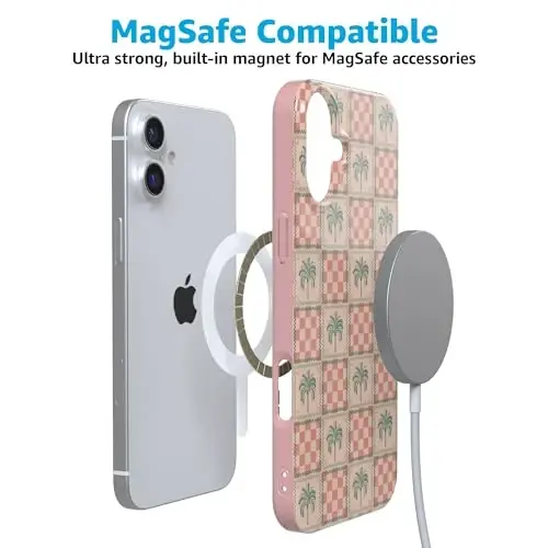 Casely iPhone 16 Case | The Social Club | Palm Beach Floral | Compatible with MagSafe | Classic Ultra Slim Design - 5