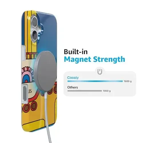 Casely iPhone 16 Case | Yellow Submarine | Beatles | Classic Ultra Slim Case Design | Compatible with MagSafe - 2