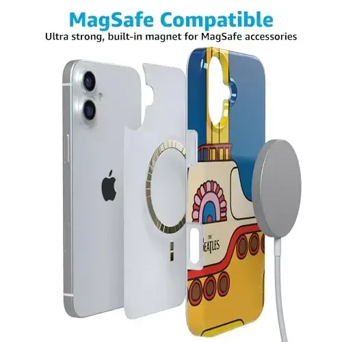 Casely iPhone 16 Case | Yellow Submarine | Beatles | Classic Ultra Slim Case Design | Compatible with MagSafe - 4