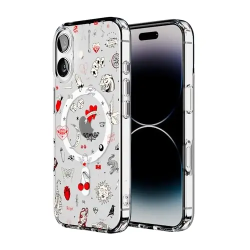 Casely iPhone 16 Case | Not a Phase | Clear Flash Tattoo | Classic Ultra Slim Design | Compatible with MagSafe - MODAZONE (1)