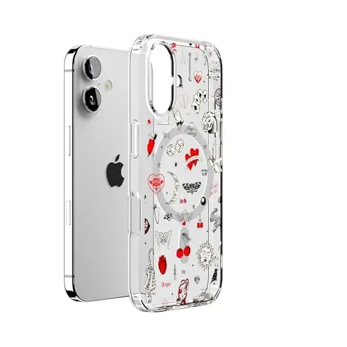 Casely iPhone 16 Case | Not a Phase | Clear Flash Tattoo | Classic Ultra Slim Design | Compatible with MagSafe - 4