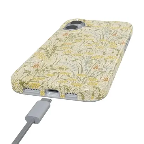 Casely iPhone 16 Case | Boho Blooms | Golden Floral | Classic Ultra Slim Design | Compatible with MagSafe - 7