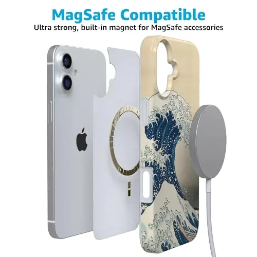 Casely iPhone 16 Case | The Great Wave | The Met Museum | Compatible with MagSafe | Classic Ultra Slim Design - 4