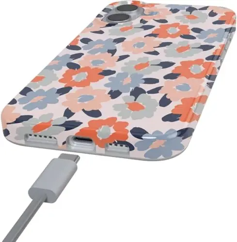 Casely iPhone 16 Case | Field of Flowers | Pastel Floral | Classic Ultra Slim Case Design | Compatible with MagSafe - 2