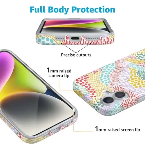 Casely iPhone 16 Kılıfı | Color Me Happy | Doodle Renk Bloğu | MagSafe ile Uyumlu | Klasik Ultra İnce Tasarım - 3