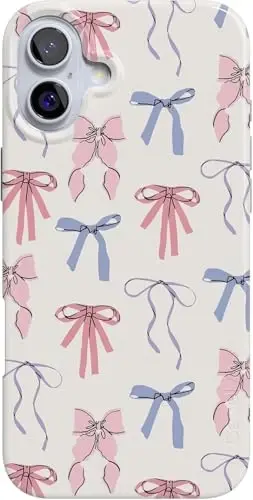 Casely iPhone 16 Case | Coquette Girlie | Pastel Bows | Compatible with MagSafe | Classic Ultra-Light Case Design - 1