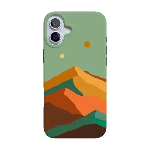 Casely iPhone 16 Case | Endless Peaks | Colorblock Mountain | Compatible with MagSafe | Classic Ultra Slim Design 