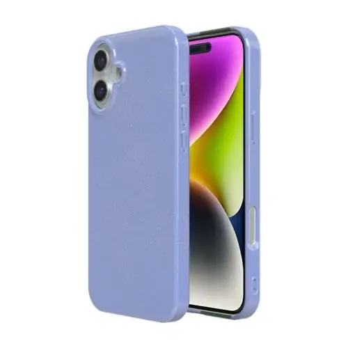Casely iPhone 16 Case | First Light | Periwinkle Pastel Shimmer Glitter | Classic Ultra-Slim Design | Compatible with MagSafe - 6
