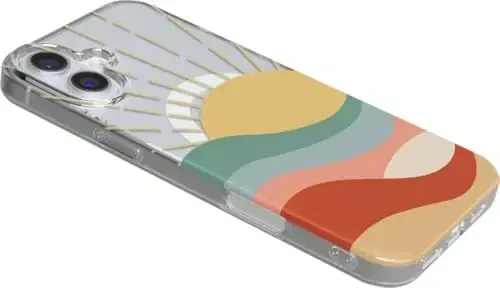 Casely iPhone 16 Case | Here Comes The Sun | Colorblock Sunset | Classic Ultra Slim Case Design | Compatible with MagSafe - 5