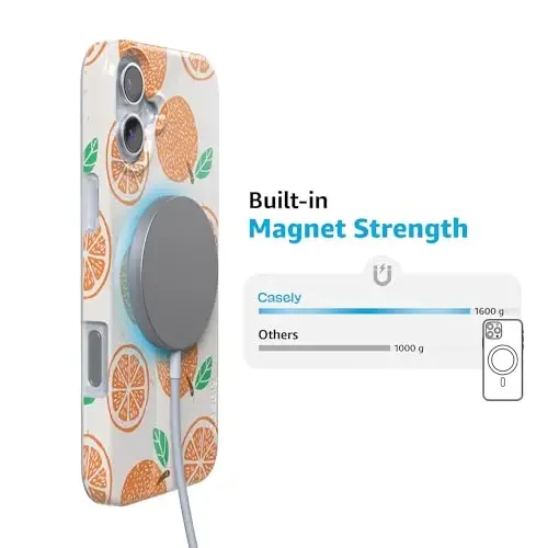 Casely iPhone 16 Kılıfı | Main Squeeze | Turuncu Damgalı | MagSafe ile Uyumlu | Klasik Ultra İnce Tasarım - 6