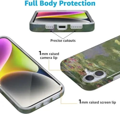 Casely iPhone 16 Case | Monet’s Water Lilies | Limited Edition Phone Case | Classic Ultra-Slim Design | Compatible with MagSafe - 5